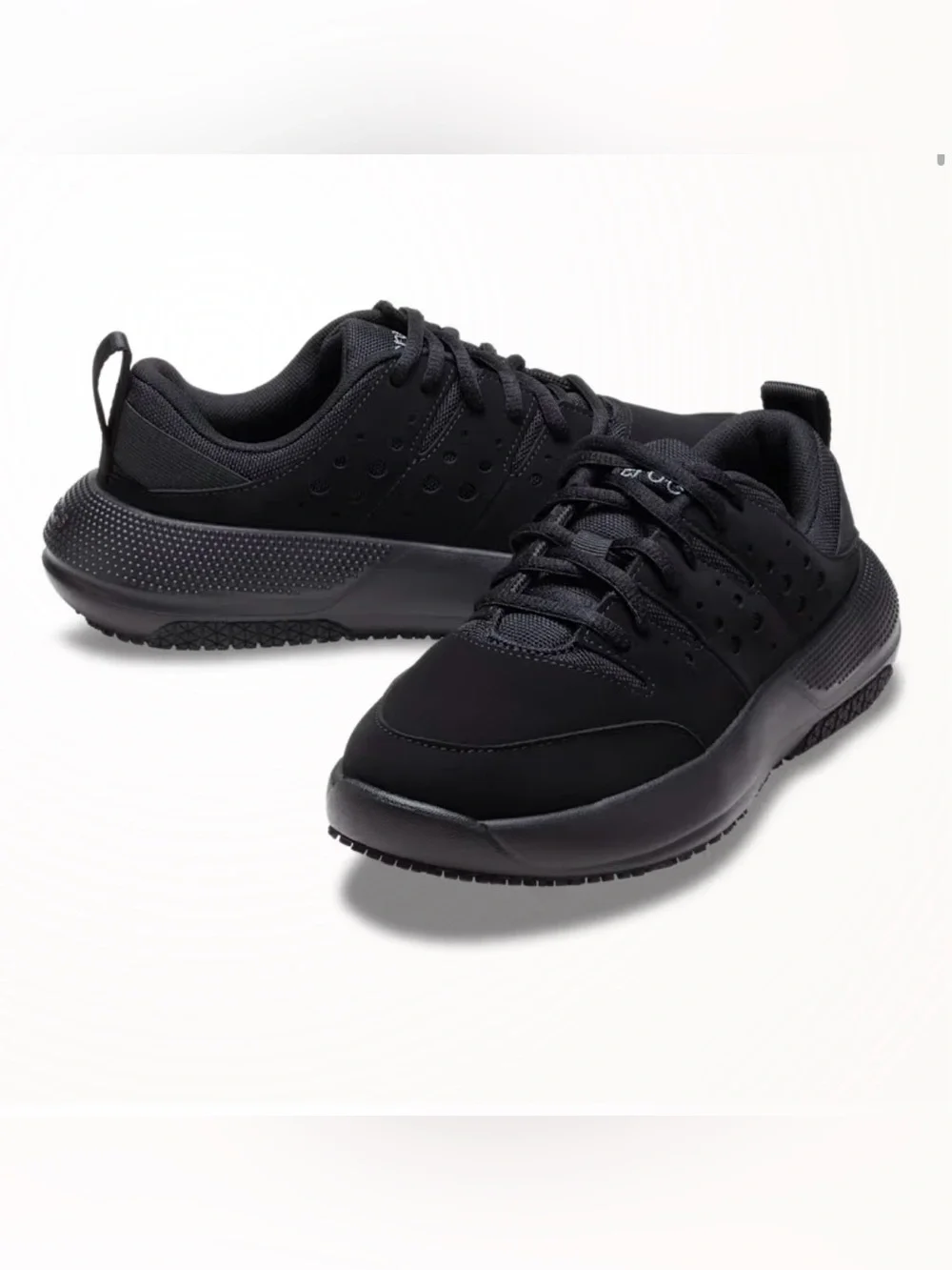 Crocs Women's On the Clock Work Sneaker Triple Black 7.5 athletic shoes non slip